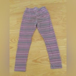 Girls Size 5 Fleurish Striped Leggings